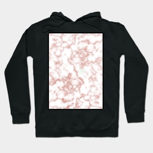 White Marble and Rose Gold Hoodie